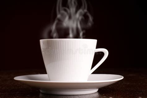 Cup Of Steaming Hot Coffee Stock Photo Image Of Black 10041596
