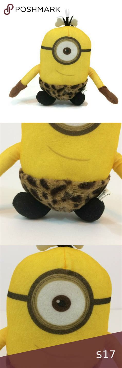 despicable me stuart caveman minion plush 7” stuffed toy factory illumination in 2023 minions