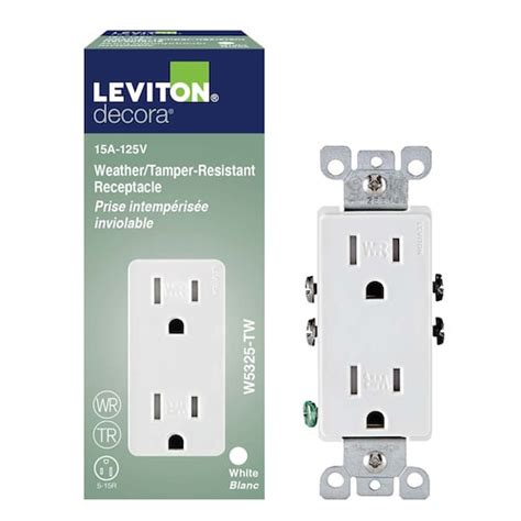 Leviton Decora Tamper Resistant Electrical Outlet Receptacle In White