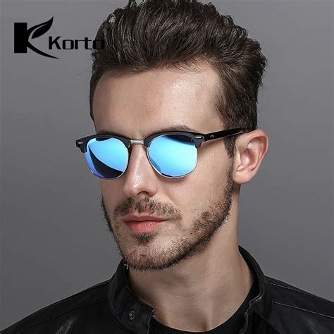 Polarized Horn Rimmed Half Frame Sun Glasses For Men From