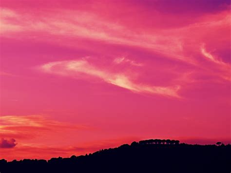 Sunset Dusk Dark Sky Pink 4k Wallpaper Toppng