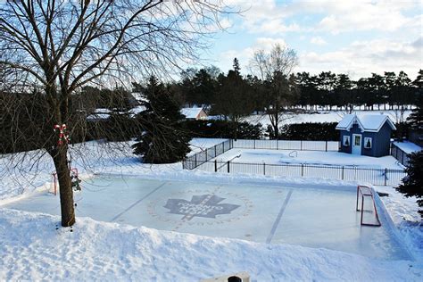 Lay the lumber down in the desired shape of the rink, then bolt the wood together. Iron Sleek serves Ontario and the GTA