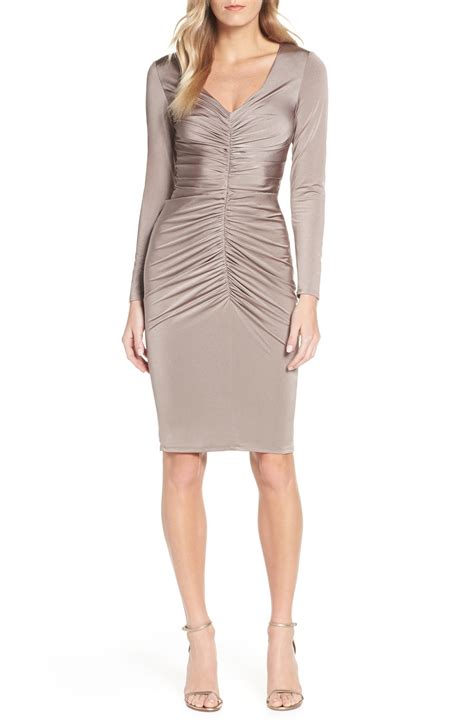 Eliza J Ruched Cocktail Sheath Available At Nordstrom Casual Cocktail Dress Trendy Cocktail