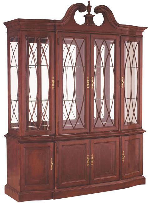 Cherry Grove Classic Antique Cherry Breakfront China Cabinet From