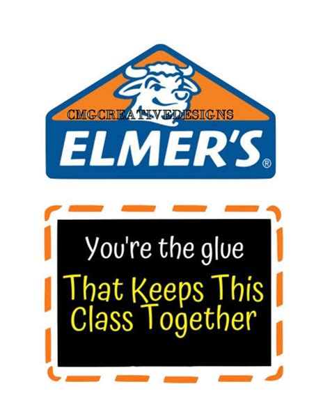 Youre The Glue That Keeps This Class Together Elmers Glue Etsy
