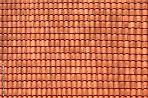 Roofing Texture Red Corrugated Tile Element Of Roof Seamless Pattern