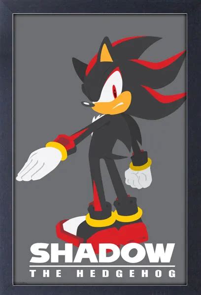 Sonic Modern Character Shadow 13x19 Framed Gelcoat Poster Video Games