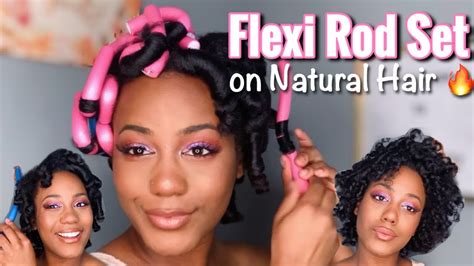Perfect Flexi Rod Set On Natural Hair Quick And Easy Youtube