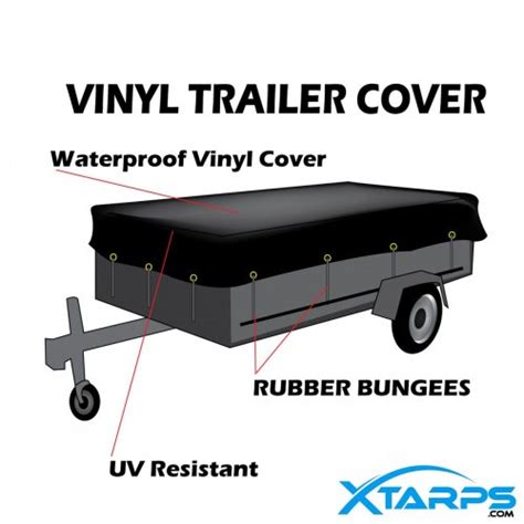 Xtarps 6 X 8 Black Color 18oz Heavy Duty Waterproof Vinyl Trailer