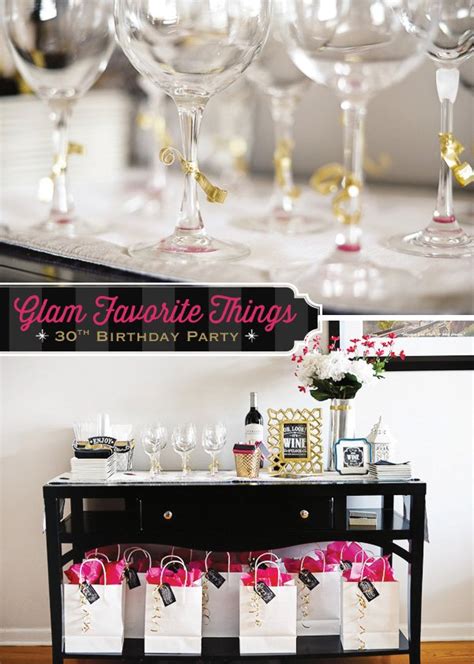 30th birthday party for women ~ ideas for celebration. Glam Favorite Things Party {30th Birthday} // Hostess with ...