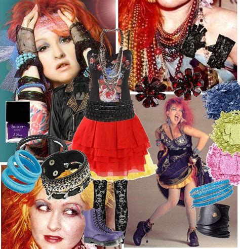 Luxus Cyndi Lauper 80er Outfit