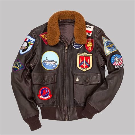 Top Gun Jacket Tom Cruise Brown Leather Bomber Jacket