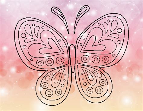 Dibujo De Mandala Mariposa Pintado Por En Dibujos Net El D A A