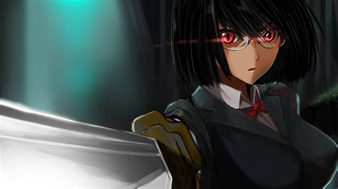 1600x900 Resolution Black Haired Female Anime Character Anime