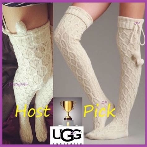 ugg accessories ugg sparkle cable knit socks thigh high over knee poshmark