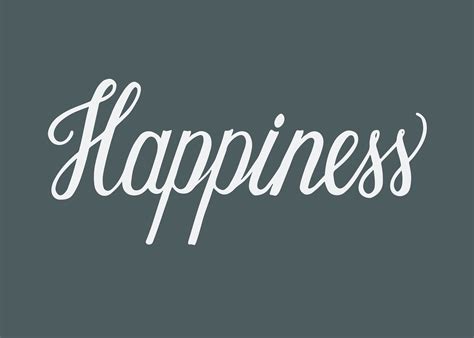 Handwritten Style Of Happiness Typography Download Free Vectors