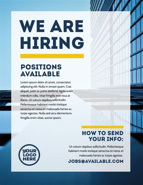 Salinan We Are Hiring Jobs Available Flyer Ad Postermywall