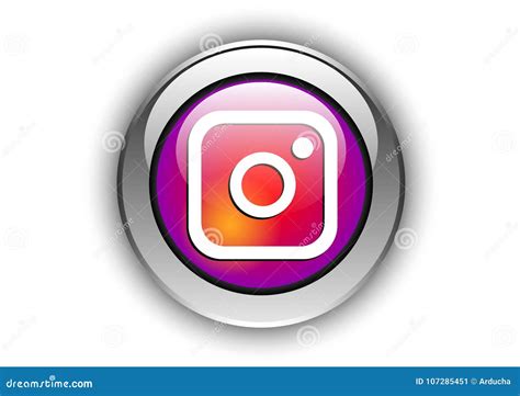 Instagram Icon Button Custom Design Editorial Photo Illustration Of