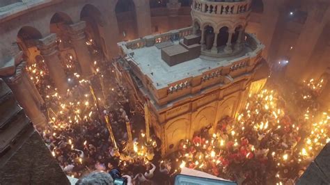 Holy Fire Miracle of Jesus April 15, 2017 in Jerusalem at Holy