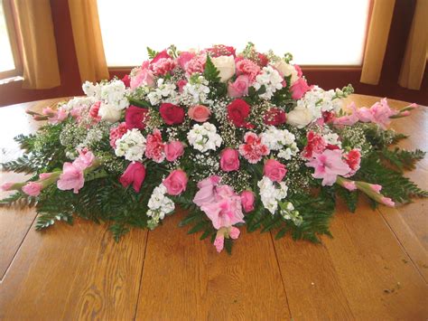 Beautiful Celebration Of Life Casket Piece By Flowers By Amor