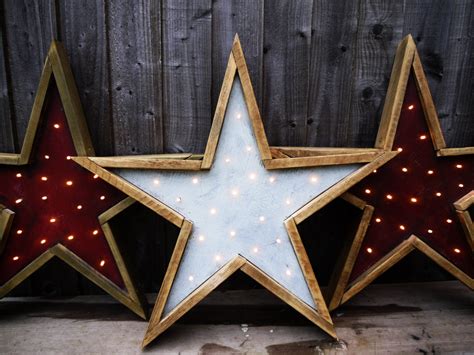 Barn Wood Star Light Handmade Primitive By Lamplightdesignco