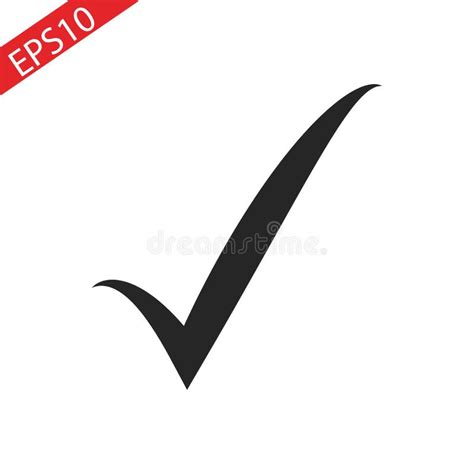 Red Check Mark Icon Tick Symbol Tick Icon Vector Illustration Stock