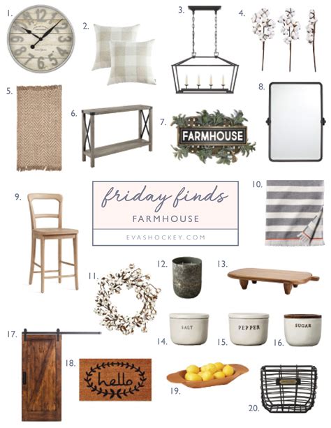 Friday Finds Farmhouse Inspiration Eva Shockey