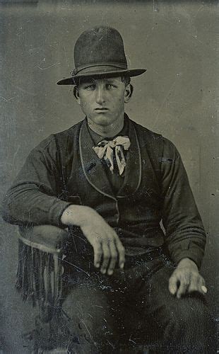 Western Portrait Of A Cowboy 1870s Tintype Tintype Old West Photos