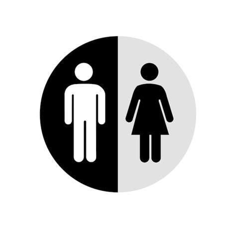 Premium Vector Male And Female Icons Symbol To Distinguish Male And Female Gender Toilet Icon
