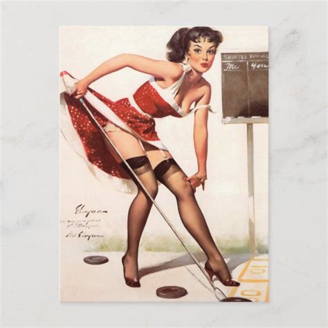Gil Elvgren ♡ Vintage Pin Up Girl ♡ Postcard