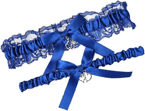 Blue Bridal Lace Garter Belt Wedding Legs Garter Belt With Bow Toss
