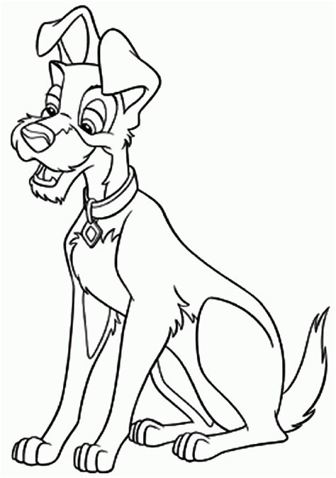 The Lady And The Tramp To Color For Children The Lady And The Tramp