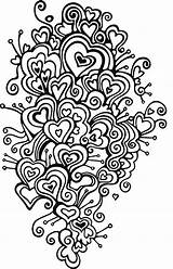 Coloring Pages Hearts Adults Valentines Adult Heart Sheets Swirls Printable Colouring Kids Advanced Doodle Mandala Choose Board Books Gel Pens sketch template