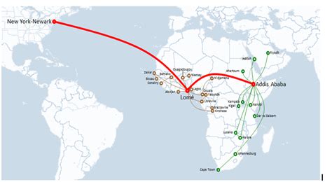 Ethiopian Airlines Flight Map South Carolina Map