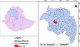 The Map of the Bahir dar city in Amhara region, Ethiopia | Download ...