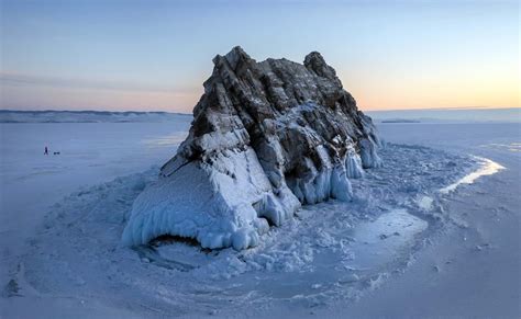 Download Lake Baikal Snow Covered Lake Wallpaper