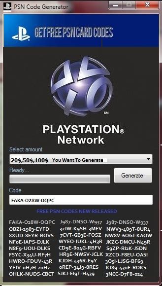 Free psn gift card generator no human verification. PSN CODE GENERATOR: Download PSN Code Generator