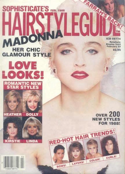 Madonna Sophisticates Hairstyle Guide Magazine February 1988 Cover Photo United States