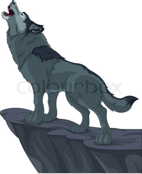 Illustration Of Howling Wolf That Stock Vector Colourbox