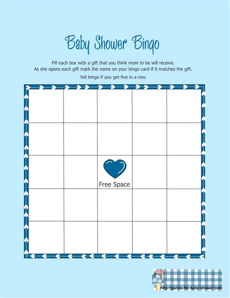 Printable Baby Shower Bingo