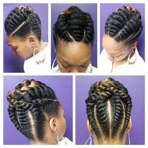 Flat Twist Updo Hairstyles With Weave Pic Leg