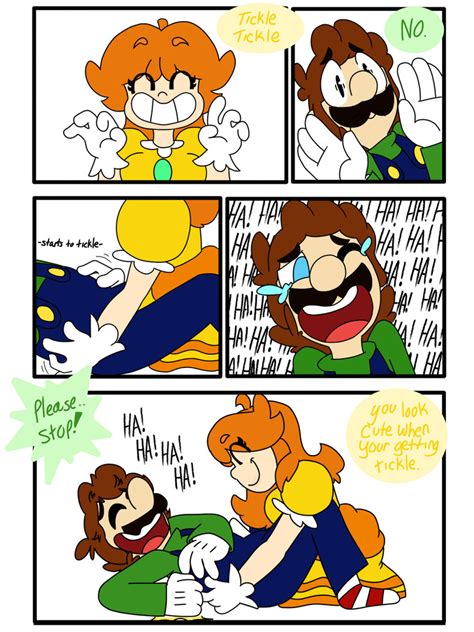 Daisy Tickles Luigi By Ximbearx On Deviantart