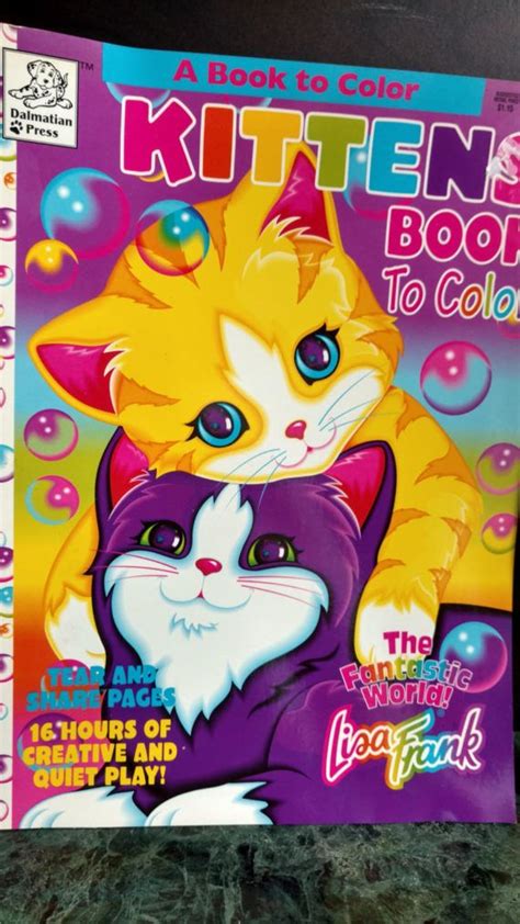 Vintage 1990s Lisa Frank Kittens Coloring Pages Cat Coloring Book