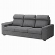 LIDHULT - 三人座沙發, Lejde 灰色/黑色 | IKEA 線上購物
