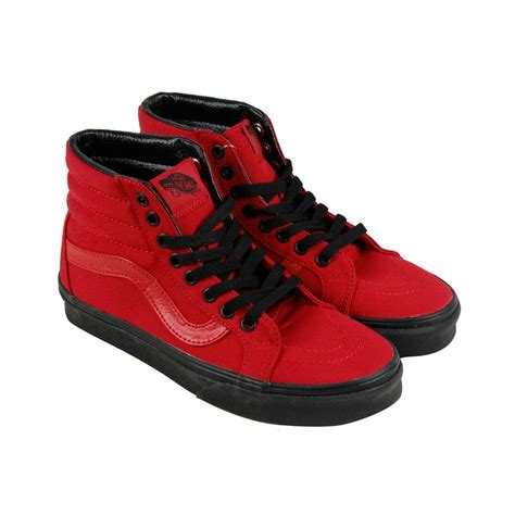 Vans Vans Sk8 Hi Reissue Mens Red Canvas Lace Up Sneakers Shoes