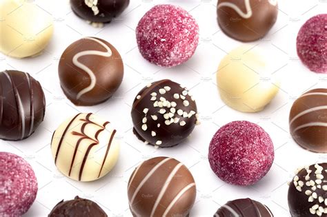 Gourmet Chocolate Truffles Containing Chocolate Food And Candy