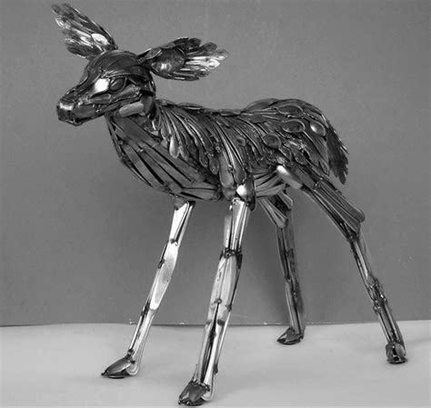 Los Animales De Metálicos Cubiertos De Gary Hovey Metal Sculpture