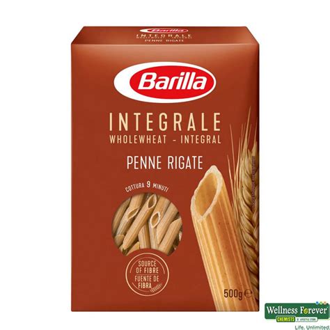 Buy Barilla Whole Wheat Penne Rigate Integrali Durum Pasta 500 G