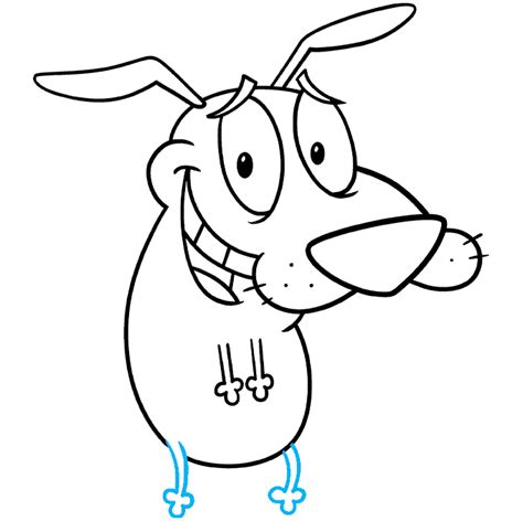 How To Draw Courage The Cowardly Dog Really Easy Draw