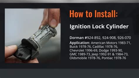 GM Ignition Lock Cylinder Repair Video By Dorman Products YouTube